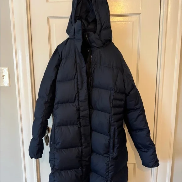 Patagonia Women's Silent Down Long Parka - Navy - Picture 2 of 3